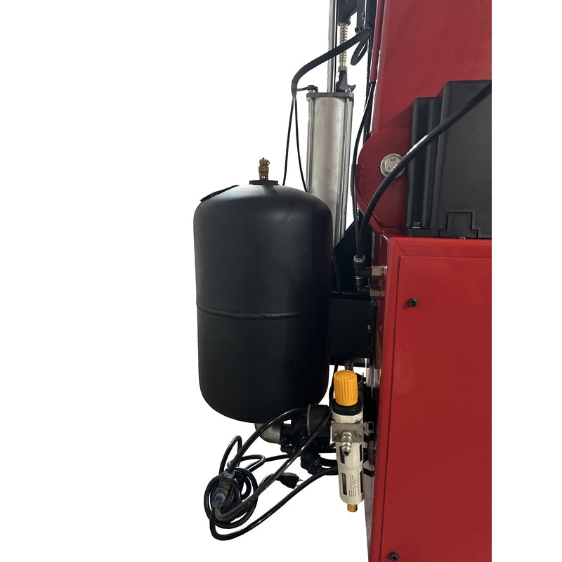 Tuxedo TC-1300 Tire Changer -- Tiltback Press Arm w/ Leverless Demount Tool with air tank