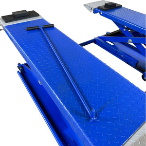 Tuxedo MR6.5K-38 6,500 lb Mid-Rise Portable Scissor Lift with Wheel kit, tow bar and rubber riser blocks standard
