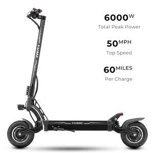 Yume Hawk Pro 60V 6000W 50MPH Electric Scooter stats