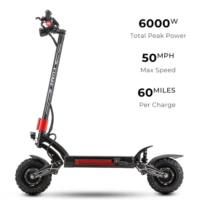 Yume Raptor 60V 6000W 50MPH Electric Scooter stats