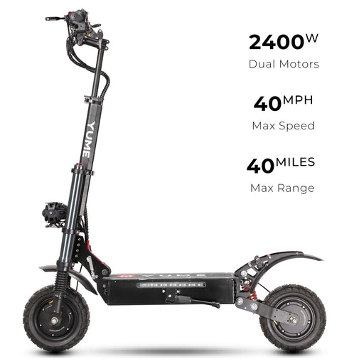 Yume Y10 2400W 40MPH Dual Motor Electric Scooter stats