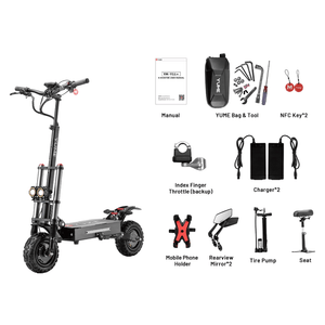 Yume Y11 6000W 50MPH Dual Motor Electric Scooter whats inside the box