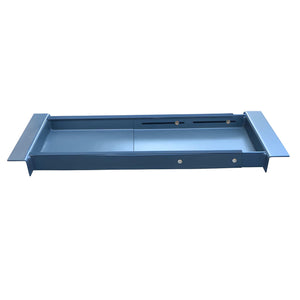 AMGO 409-DP optional adjustable jack tray spanning between the runways
