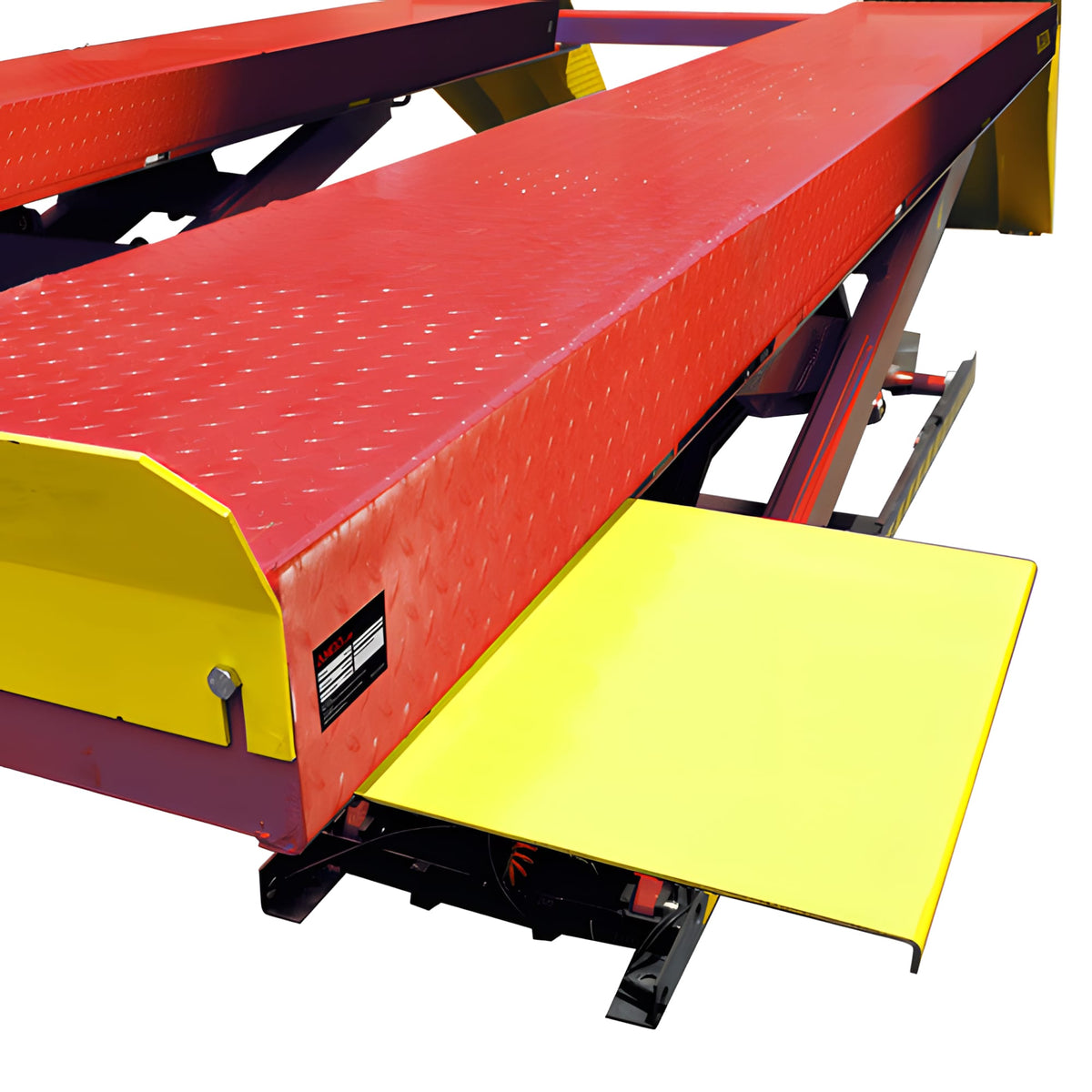 Pull-out service tray on AMGO AX-12 platform for hand tools and small parts