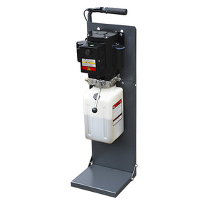AMGO MR06 detachable 110V single-phase power unit on its stand with integrated manual safety release