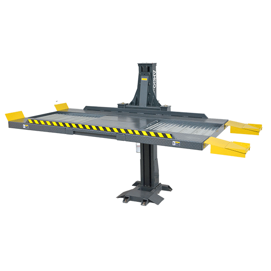 Overhead view of the SPL-7 non-slip H-platform and central lift column