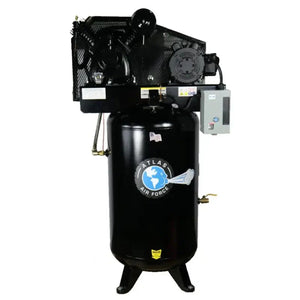 Atlas Air Force AF8 front view showing two-stage pump, motor and Eaton magnetic starter