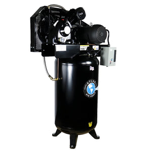 Atlas Air Force AF9P vertical 80-gallon two-stage air compressor with magnetic starter