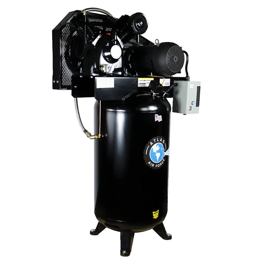 Atlas Air Force AF9P vertical 80-gallon two-stage air compressor with magnetic starter
