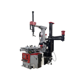 Atlas Platinum PTC600 tire changer with right-hand bead pressing and bead rolling assist arm extended