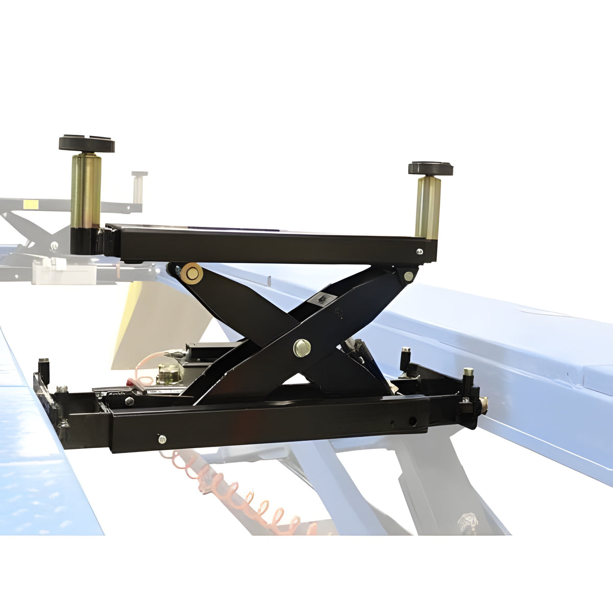 RJ8000 rolling jack mounted on the PX16A runway rails