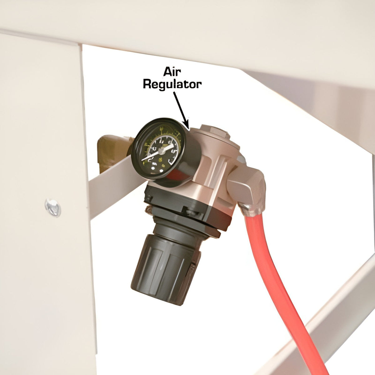 SBC1200 air regulator with pressure gauge close-up