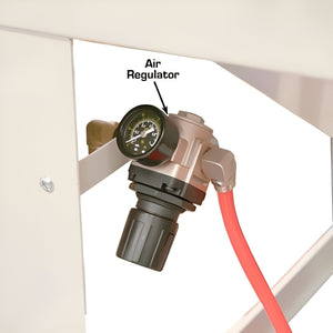 SBC1200 air regulator with pressure gauge close-up