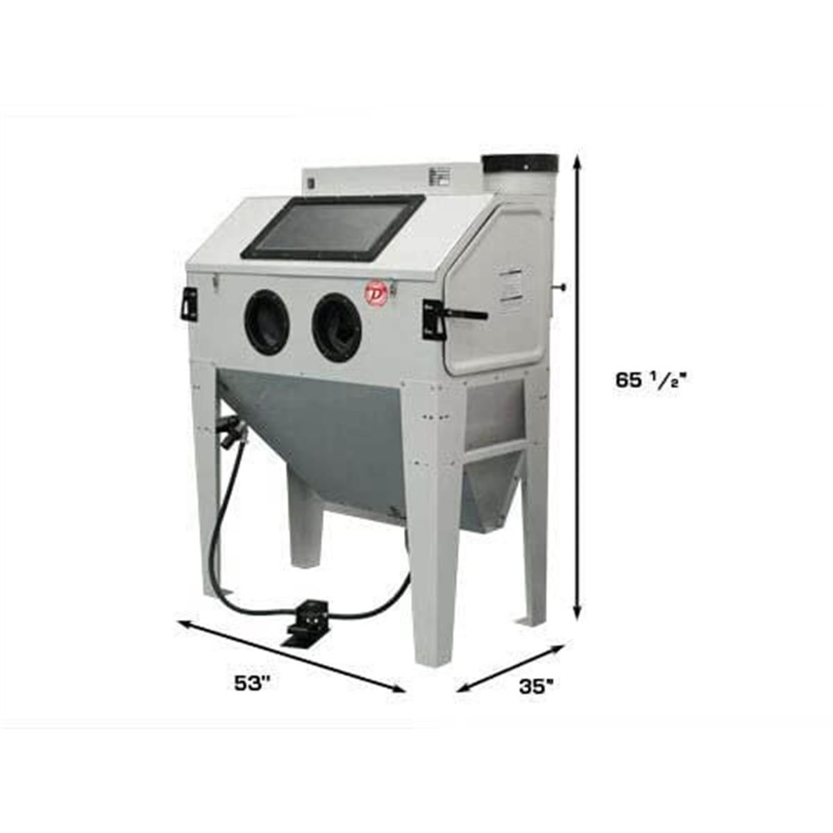 Atlas SBC420 overall dimensions: 53 in wide, 35 in deep, 65.5 in high