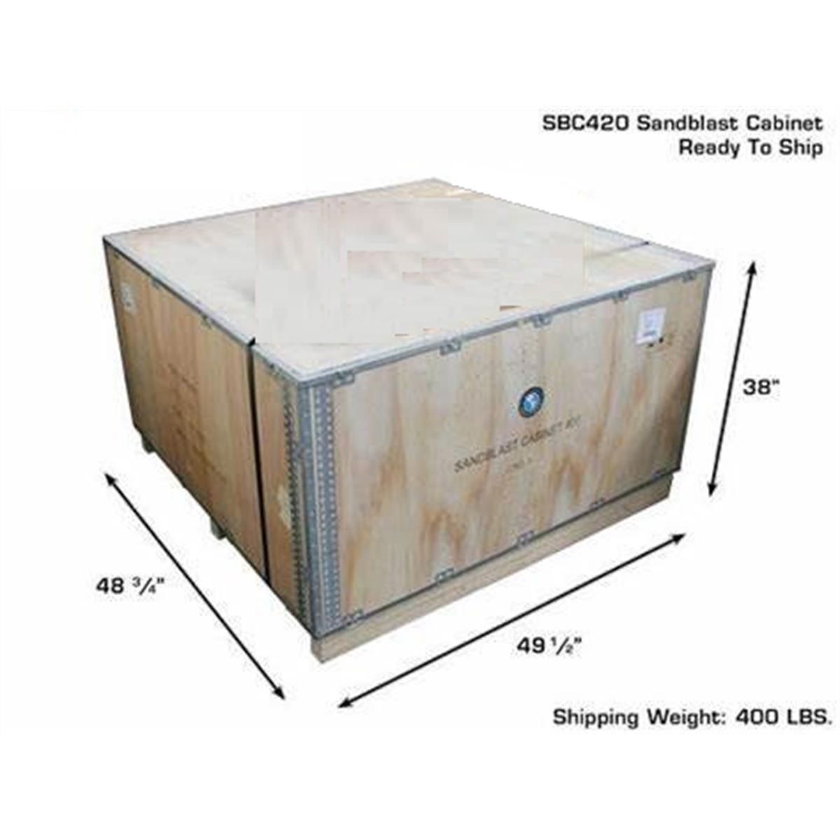Atlas SBC420 wood shipping crate, 49.5 x 48.75 x 38 in, 400 lb