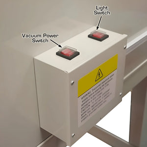 SBC990 switch panel showing vacuum power switch and light switch