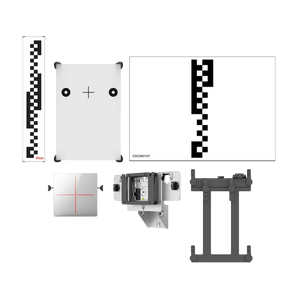 Autel CVMAADD1 kit components: CV LDW pattern strip, two LDW pattern boards, ACC reflector with bracket, CV pattern bracket