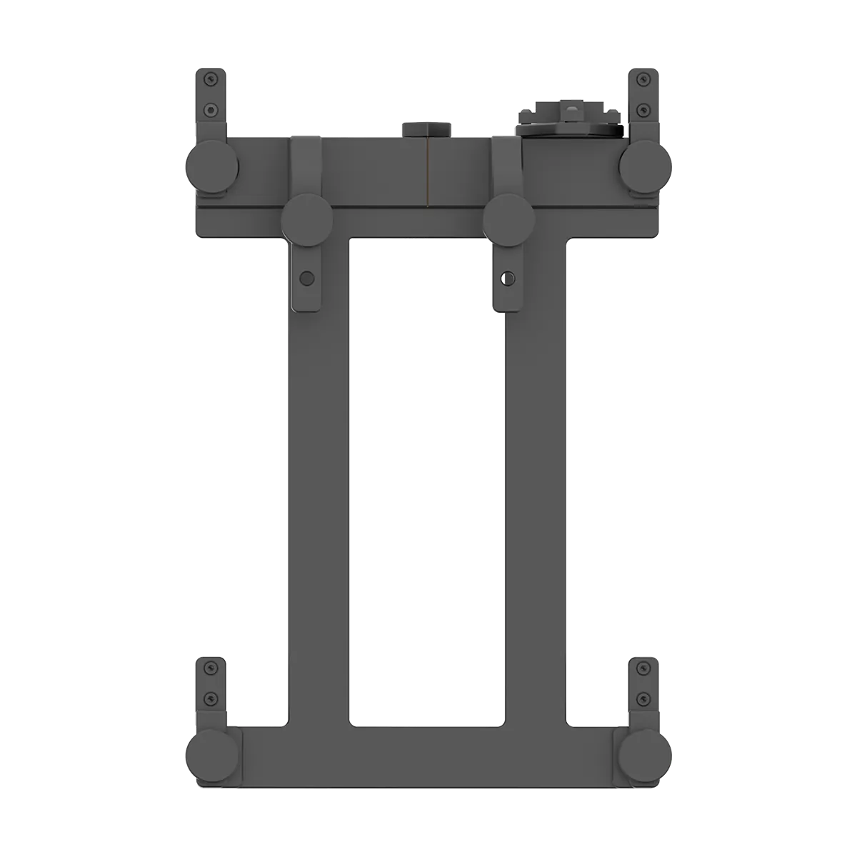 Pattern bracket — H-shaped frame with four corner clamping discs for mounting the CV Pattern to MA600