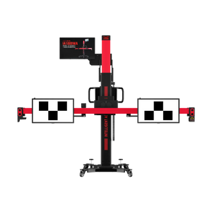 Autel IA1000 ADAS calibration and wheel alignment frame with checkerboard targets, front view
