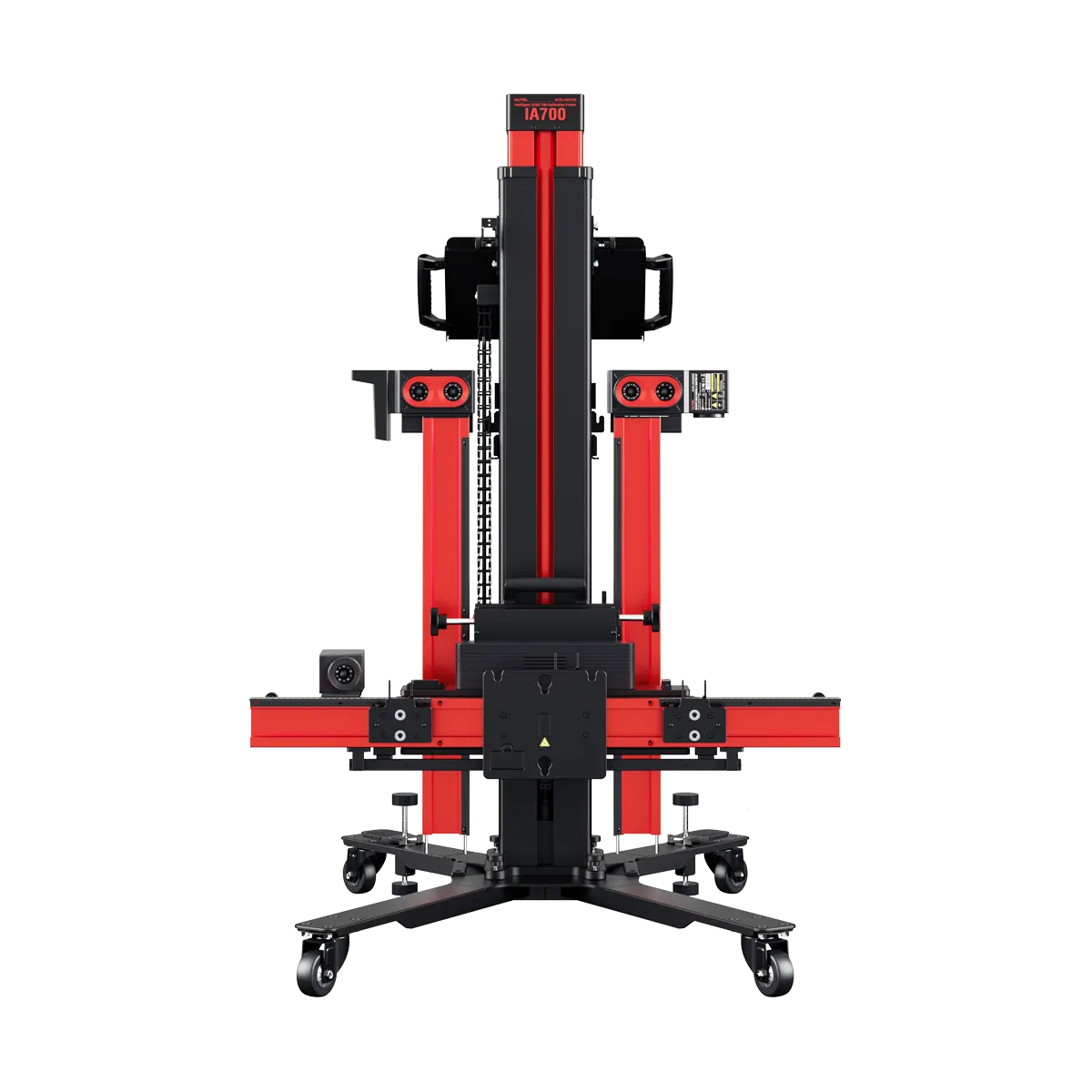 Autel IA700 frame in lowered storage configuration on mobile base
