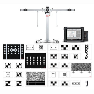Autel MA60020T LDW 2.0 mobile ADAS calibration package — MA600 frame with MS909 S2 tablet and full LDW target set