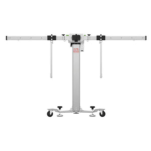 Autel MA600 mobile ADAS calibration frame on rolling base with adjustable crossbar