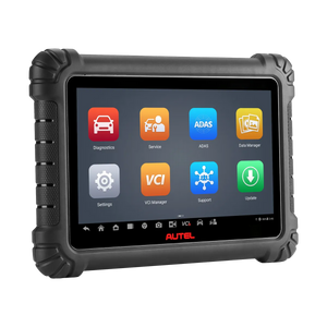 Autel MaxiSys MS906 MAX diagnostic tablet, 3/4 angle showing rugged corner bumpers