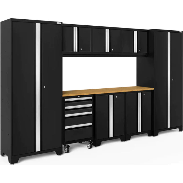 NewAge Bold Series 9 Piece Cabinet Set With Base, Tool, Wall Cabinets and 30 in. Lockers