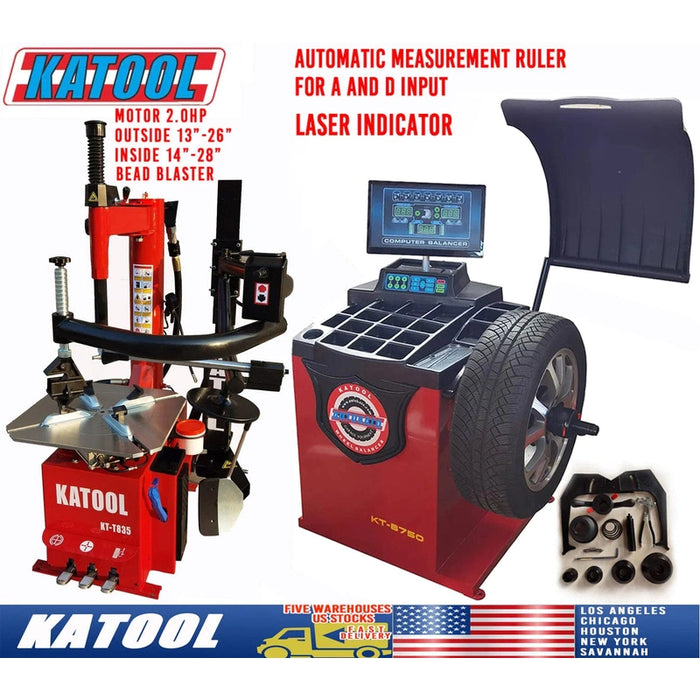 Katool Tire Changer KT-T835 & Wheel Balancer KT-B750 Combo