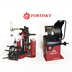 Fortisky T8-8823 Leverless Center Post Tire Changer Fully Automatic Combo