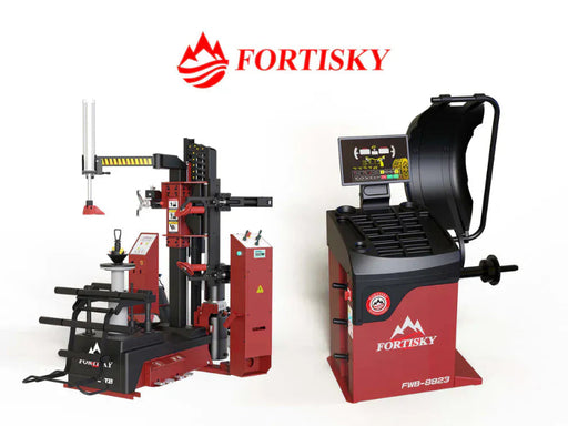 Fortisky T8-8823 Leverless Center Post Tire Changer Fully Automatic Combo