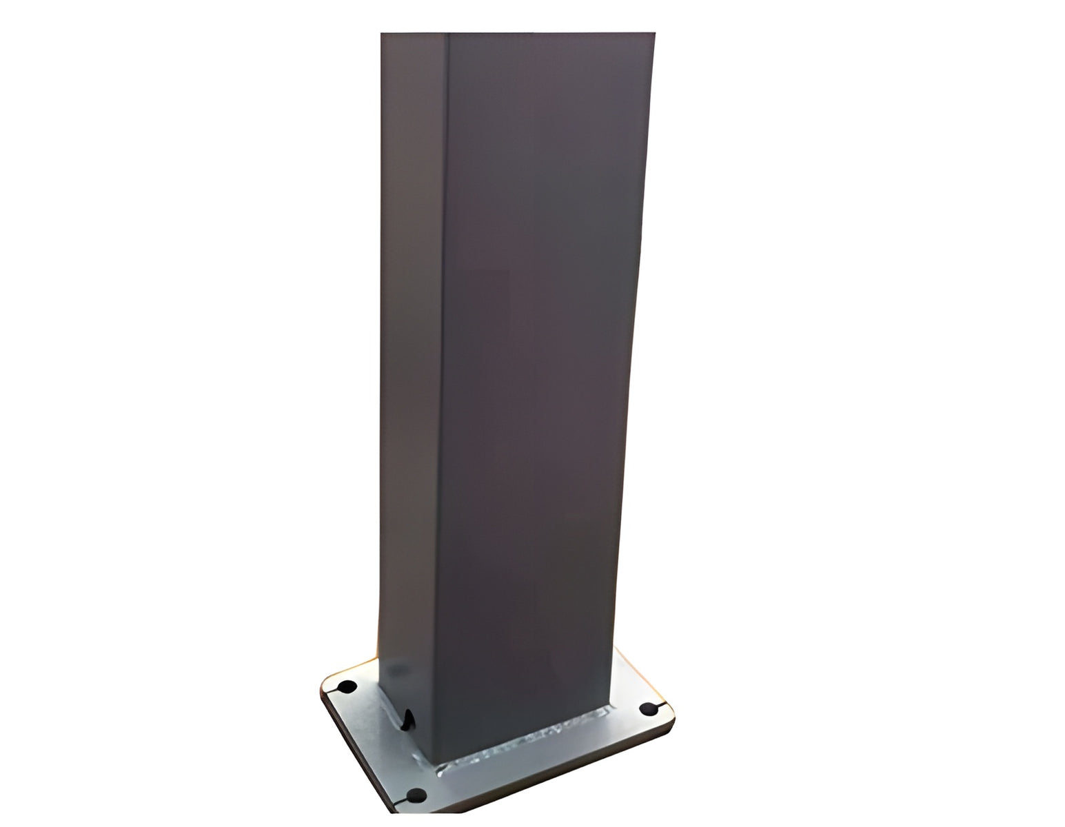 Grey lift post with anchor base plate