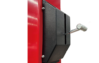 Black release handle housing with lever mounted on the lift column