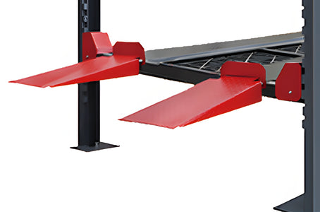 Both red approach ramps at the drive-on end of the runways