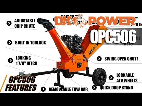 DK2 | OPC506 6-Inch 14 HP 429 CC Cyclonic Drum Chipper Shredder