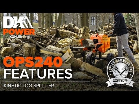 DK2 | OPS240 40-Ton 7 HP 208 CC Kinetic Log Splitter