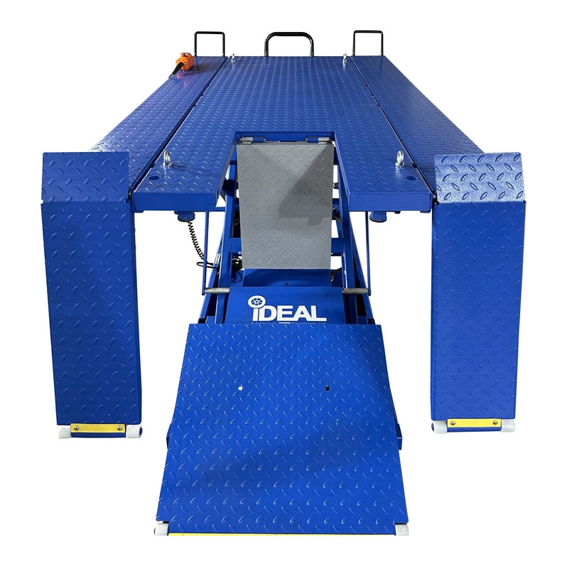 iDEAL Elec-hydra ATV Lift w/Integrated Motor & Retractable Ramp in front view