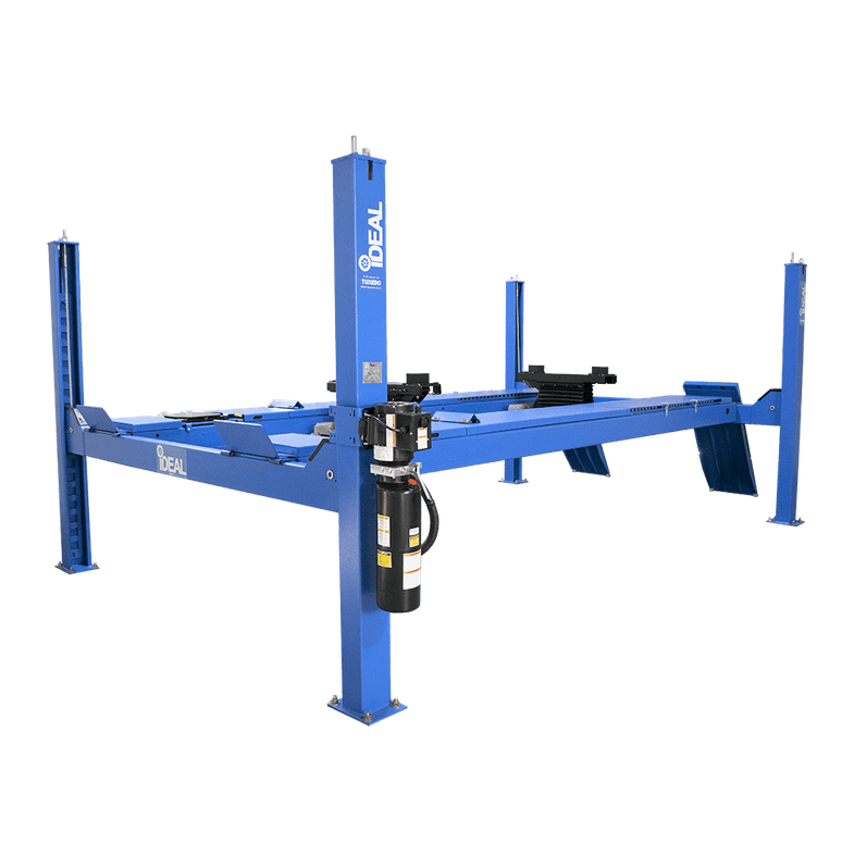 iDEAL FP14KAC-X -4 Post Alignment Lift 182.5" WB (Closed Front / Cable Pull) in side view
