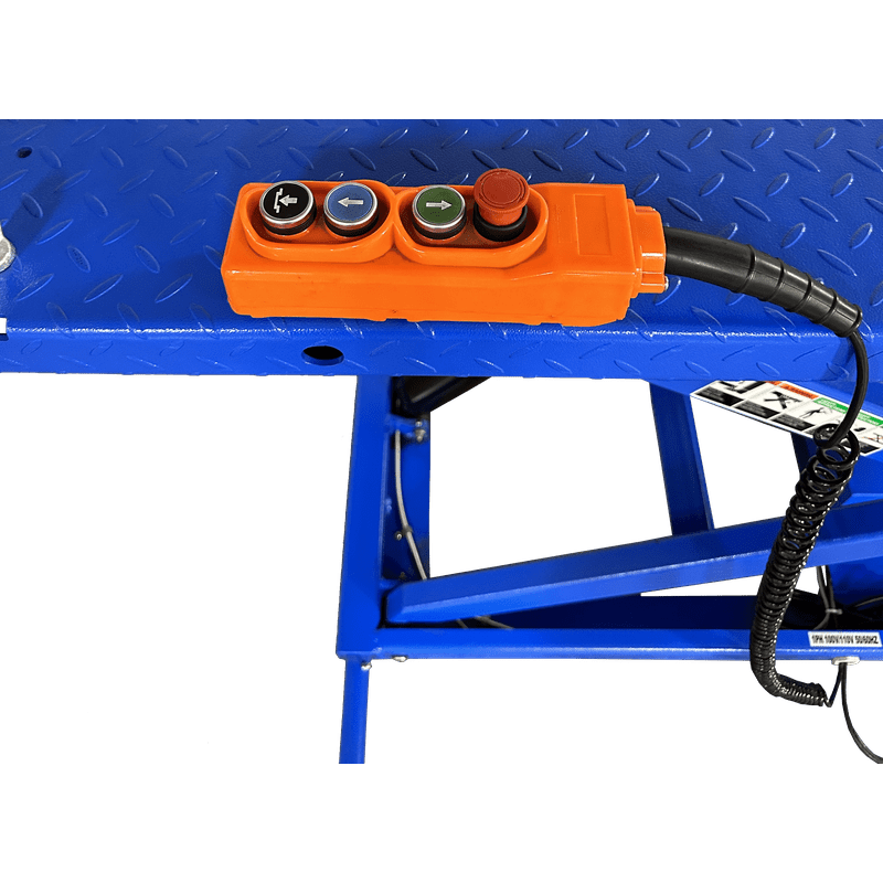 iDEAL Elec-Hydra Motorcycle Lift Bench w/Integrated Motor & Retractable Ramp with Hand Held Remote Control Pendant