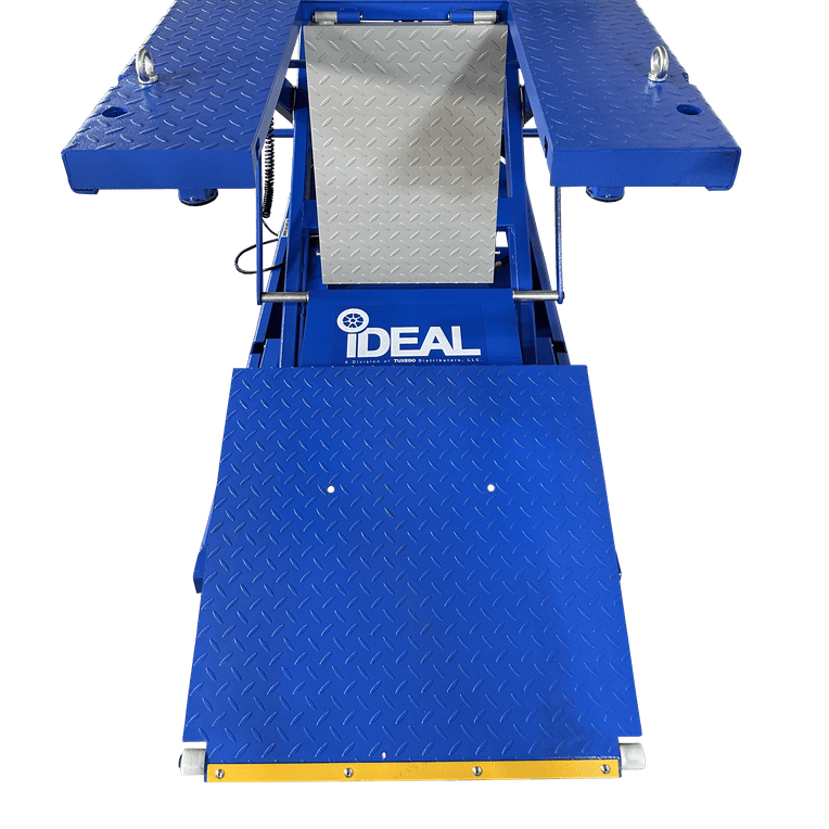 iDEAL Elec-Hydra Motorcycle Lift Bench w/Integrated Motor & Retractable Ramp with 5" X 88.6" PLATFORM SIZE