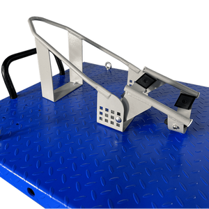 iDEAL Elec-Hydra Motorcycle Lift Bench w/Integrated Motor & Retractable Ramp with Wheel Stop