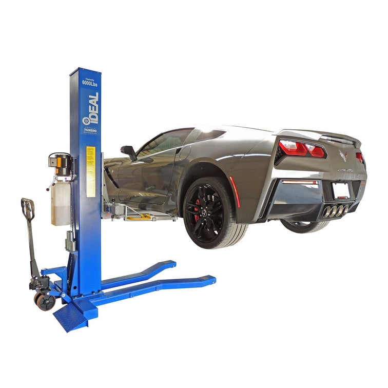 iDEAL MSC-6KLP 6,000 lb Mobile Single Column Lift - rear view