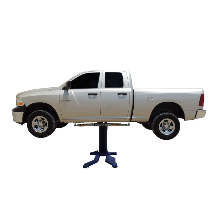 iDEAL MSC-6KLP 6,000 lb Mobile Single Column Lift - Low Profile with truck

