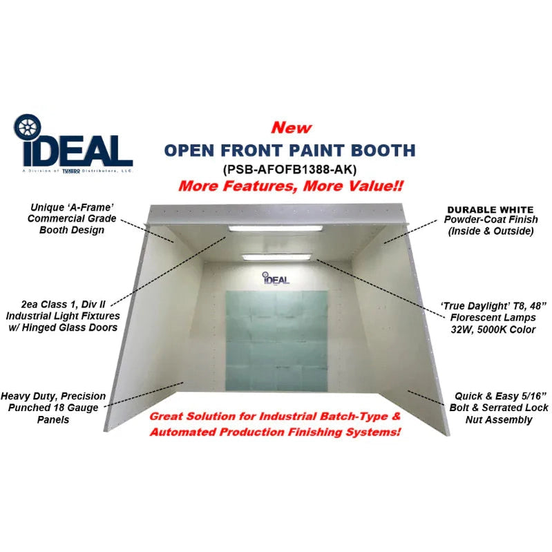 iDEAL - PSB-AFOFB1388-AK OPEN FRONT PAINT BOOTH