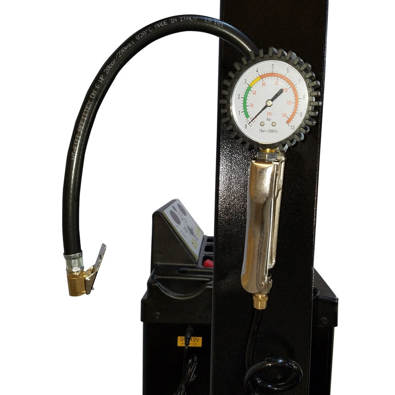 iDEAL Tire Changer & MC Wheel Balancer (Hand Spin) Combo w/ MC Adapter Kit with air regulator