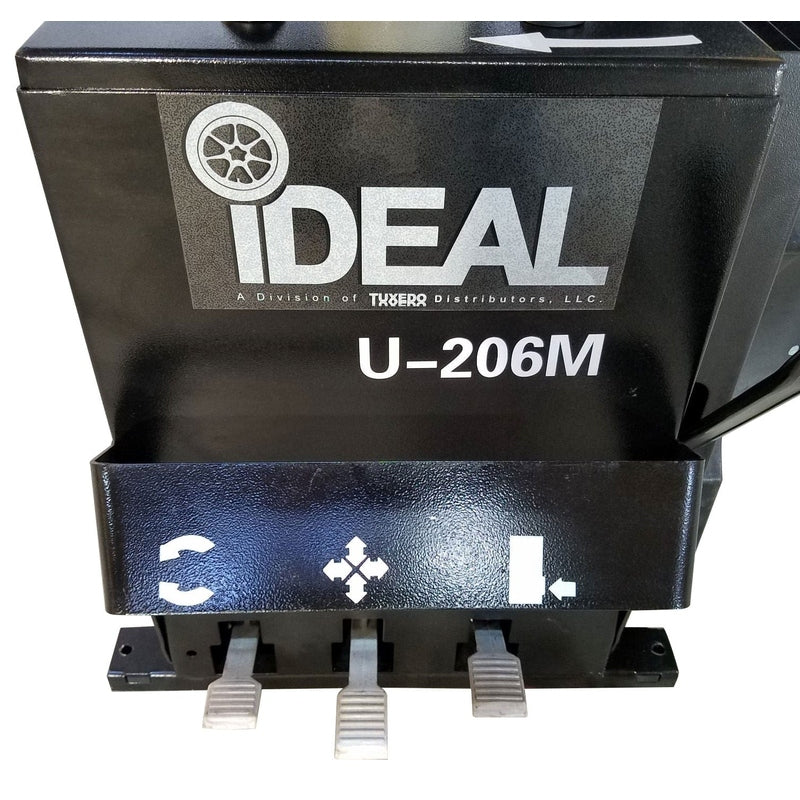 iDEAL Tire Changer & MC Wheel Balancer (Hand Spin) Combo w/ MC Adapter Kit with control pedals