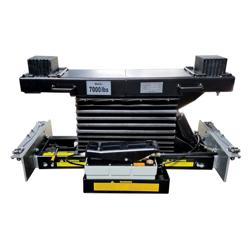 iDEAL Rolling Air Jack 7,000 lb. Capacity - On The Rail - Air / Hydraulic Operation