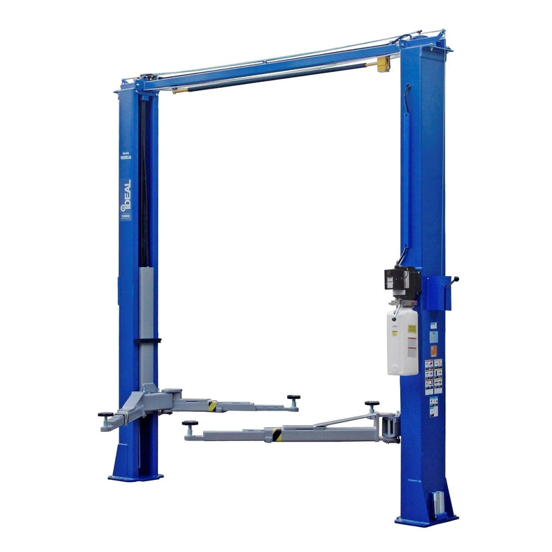 iDEAL TP10KAC-DX 10,000 lb Two Post Clear Floor -Direct Drive - Bi-Symmetric - 3 Stage - Single Point ALI Certified W/PU