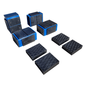 iDeal LR-10K-TLPAD included accessories: four HD multi-position height adapters and four 1.5-inch rubber pads