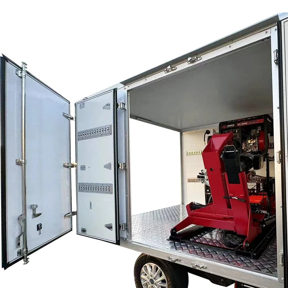 Katool KT-308 Mobile Truck Car Tire Changer behind a truck
